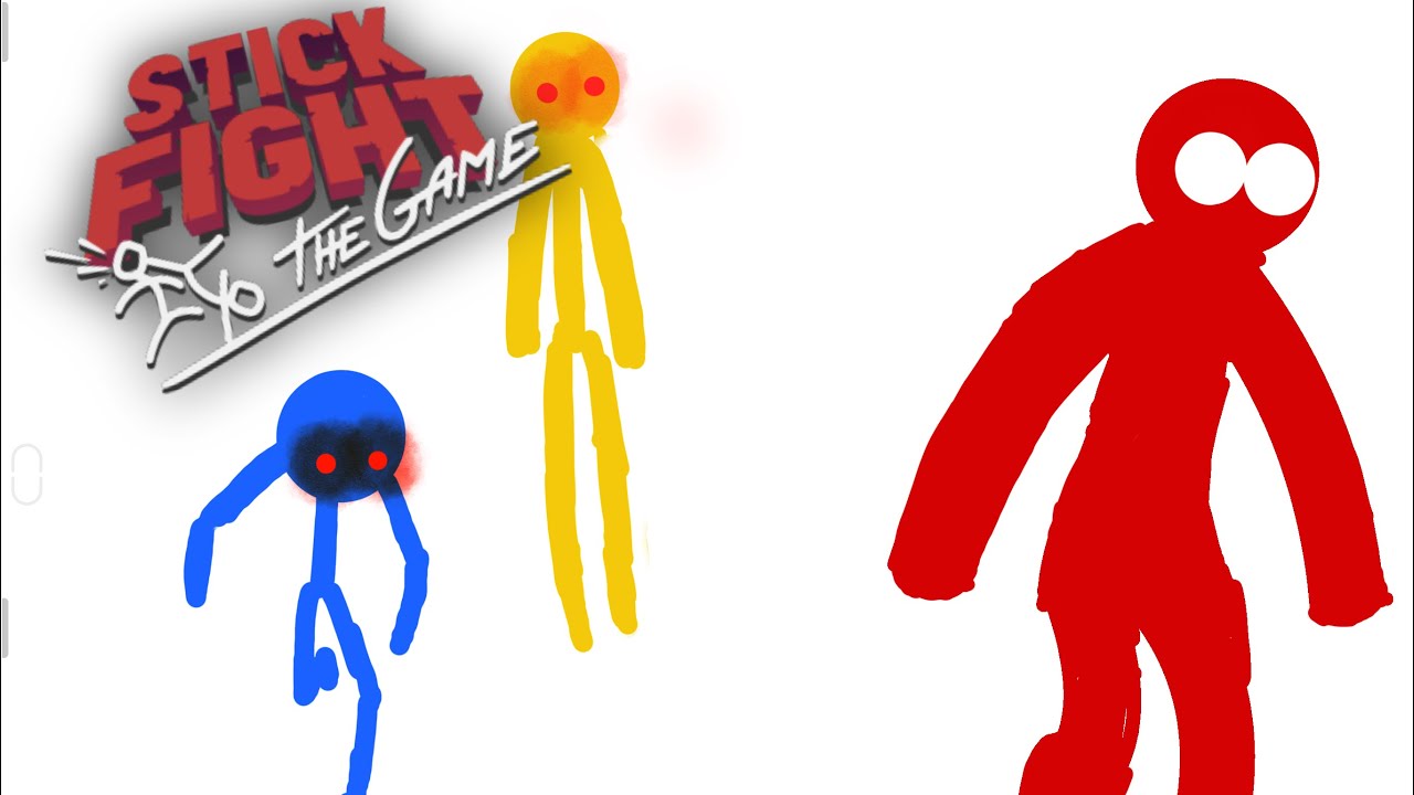 Three idiots playing with and shooting at colored sticks| StickFight funny moments