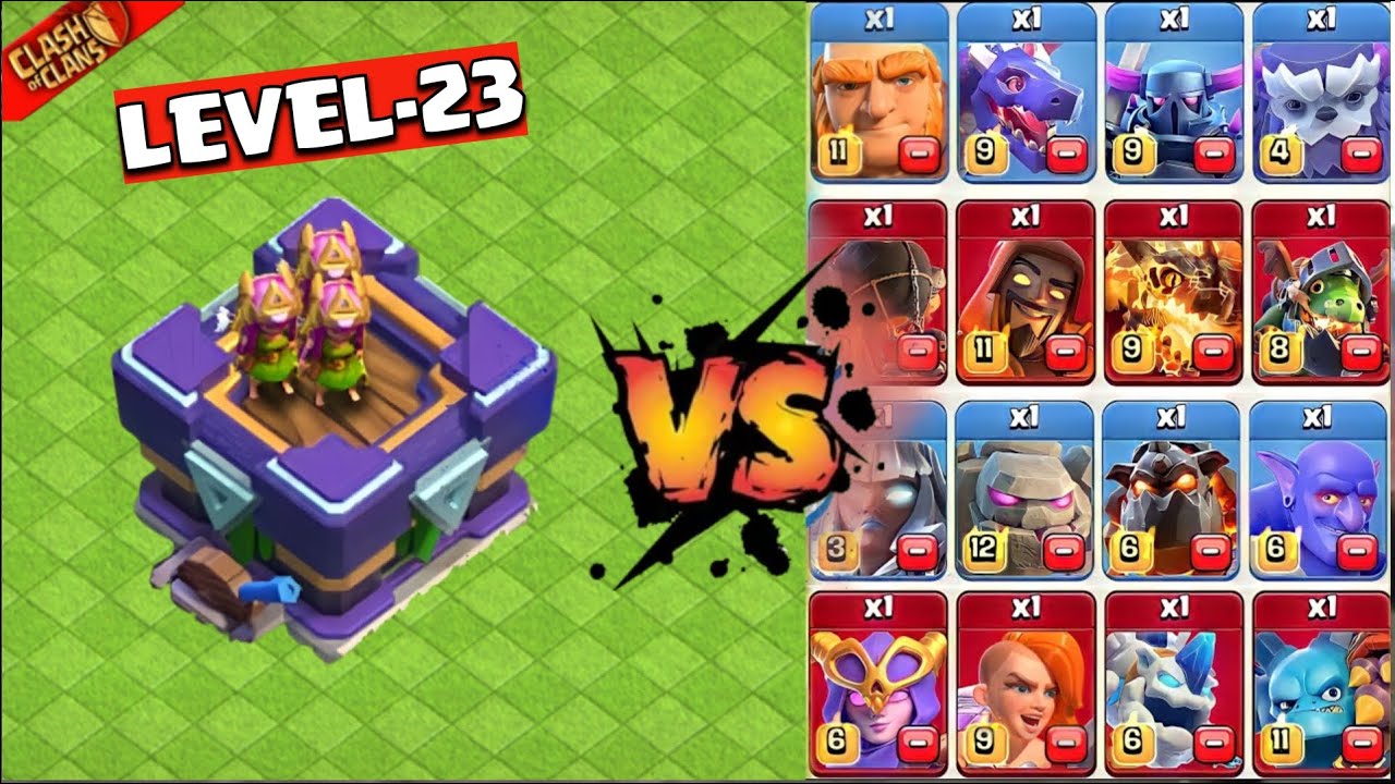 *MAX* Geared Archer Tower Vs All Troops | Clash of Clans | Clashflict