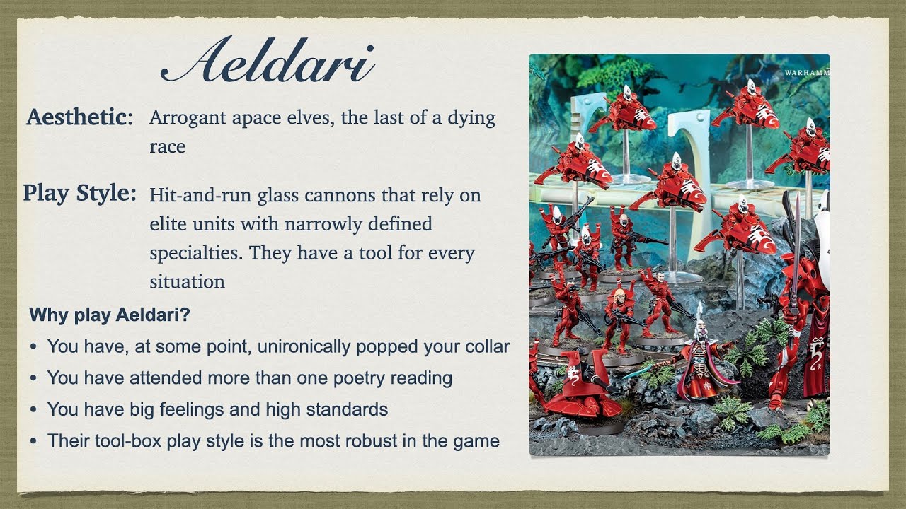 How to play Aeldari in 10th Warhammer 40k