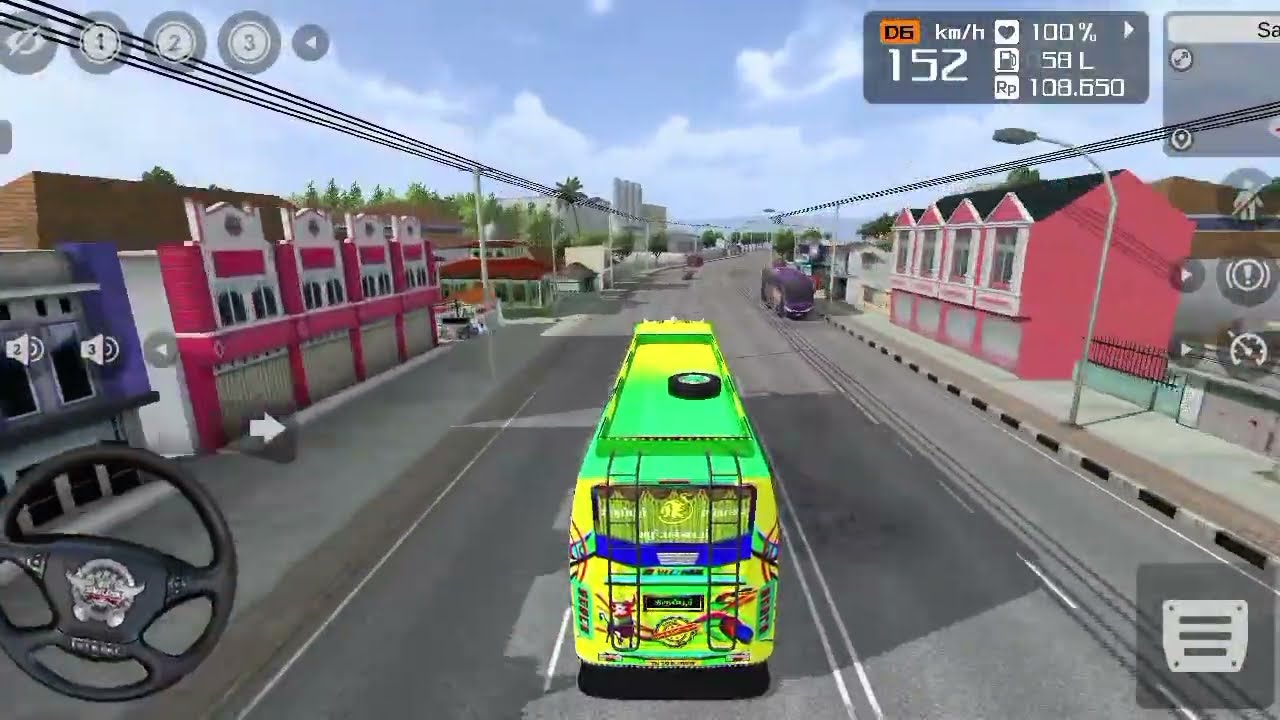 Bus 🚌 simulator Indonesia private bus mod driving gameplay 