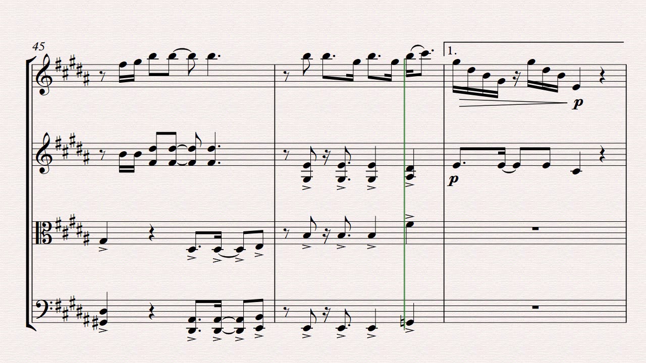 Rather Be String Quartet Sheet Music Cover Clean Bandit