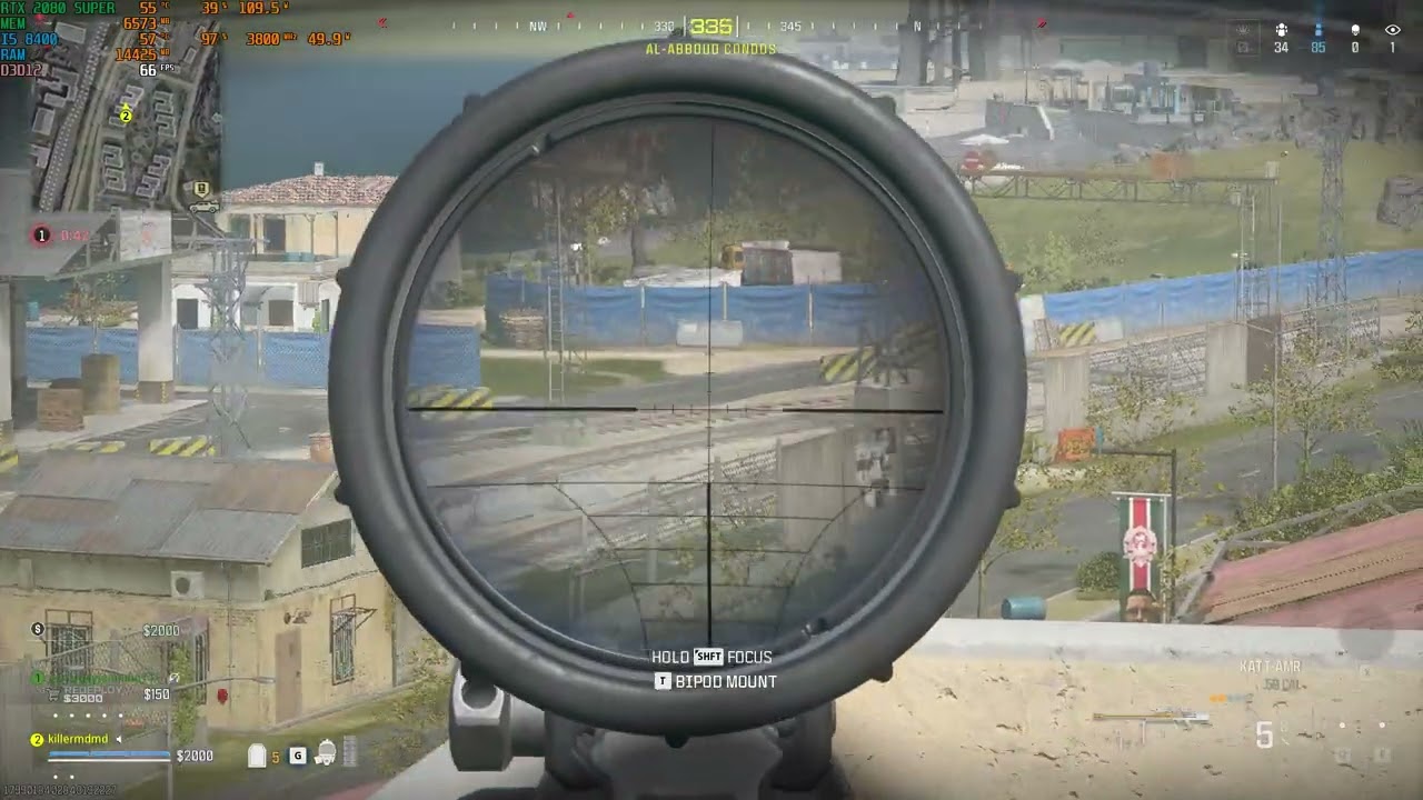 intel i5 8400 - Call Of Duty Warzone 3 - RTX 2080 Super - 1080P - default settings !