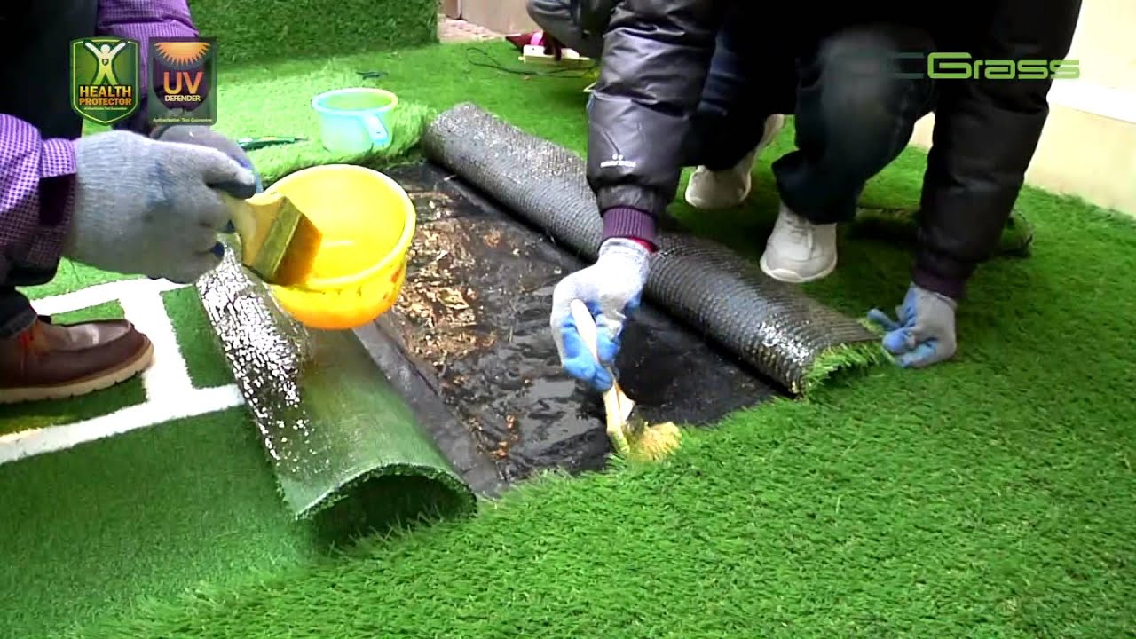 كيفية تركيب العشب الصناعي في الحديقة بواسطة CCGrass