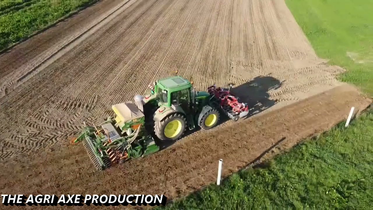 John Deere 6430 Amazone ADP-303 Kongskilde Front Terra Disc