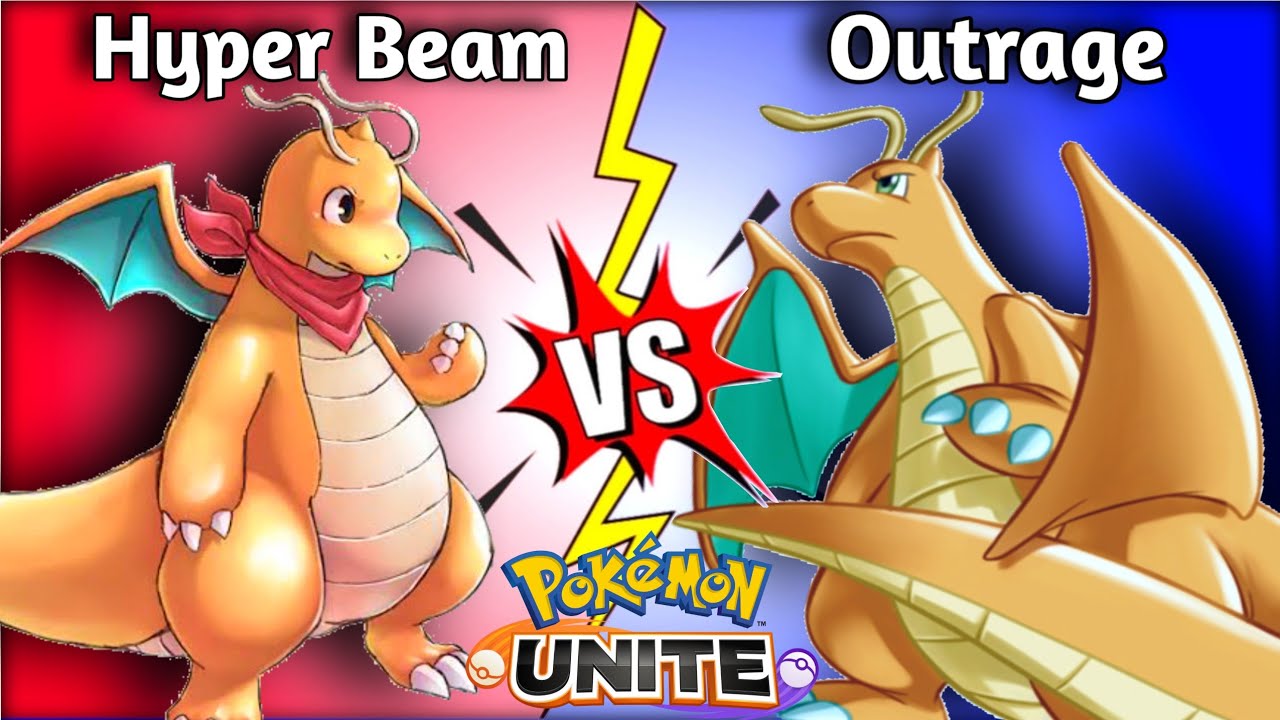 Dragonite's Hyper Beam vs Outrage Comparison | Pokemon Unite