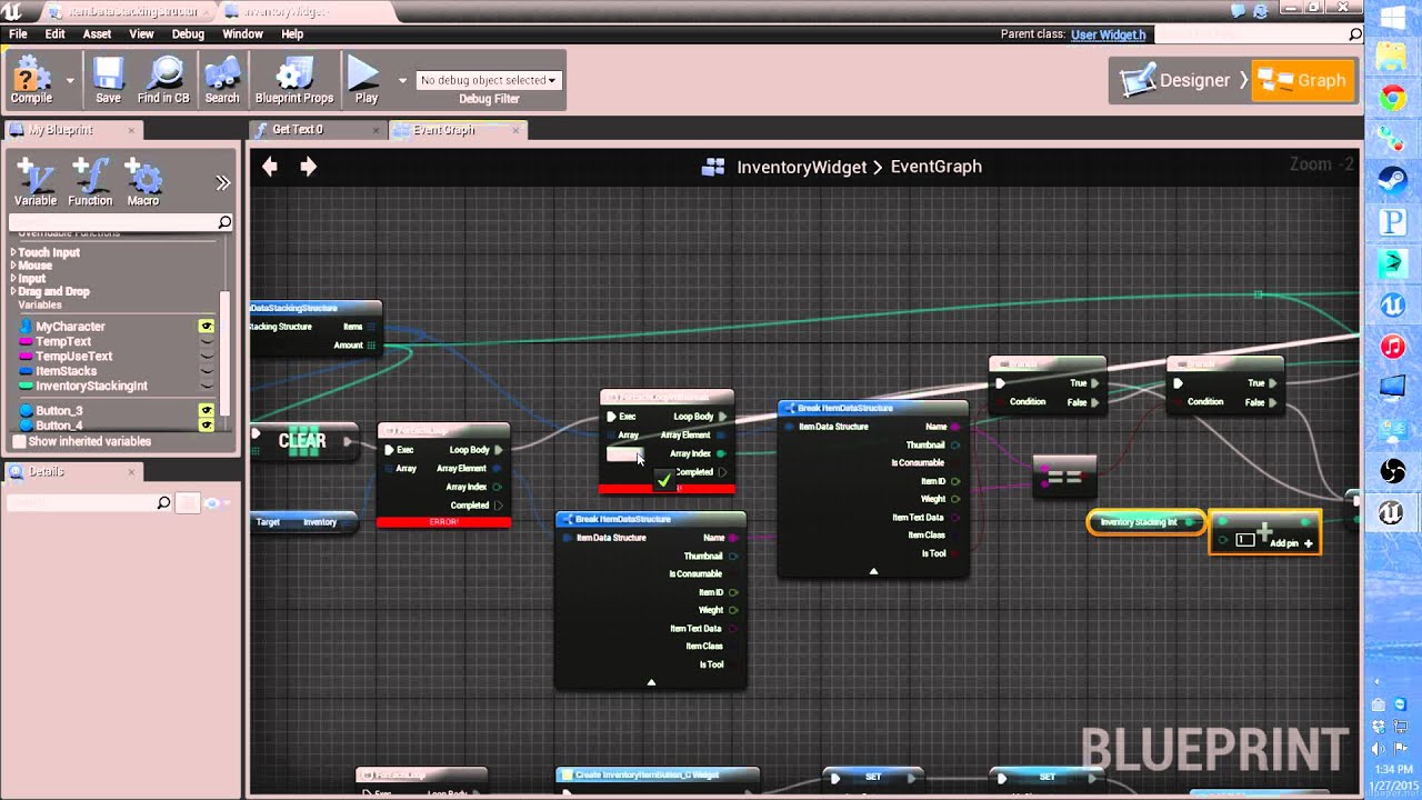 Unreal Engine 4//Inventory Finale Pt 1: Setting Up Item Stacking