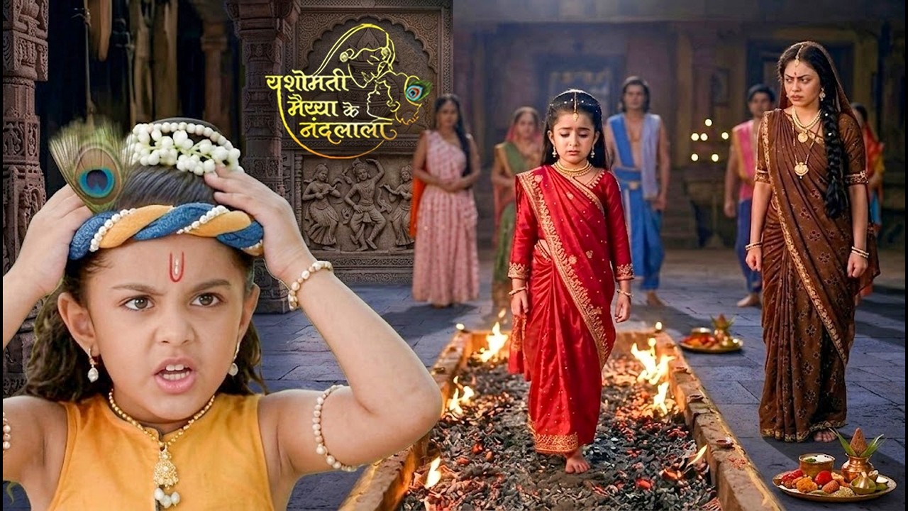 राधा की अग्नि परीक्षा देखकर कान्हा को आया गुस्सा!😱🔥 | Yashomati Maiyaa #krishna #yashoda #radheradhe
