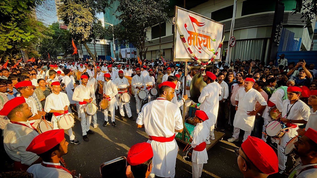 Morya Dhol Tasha Pathak, Mumbai | Shree Siddhivinayak Palkhi Sohala 2025 | Dhol Tasha Pathak