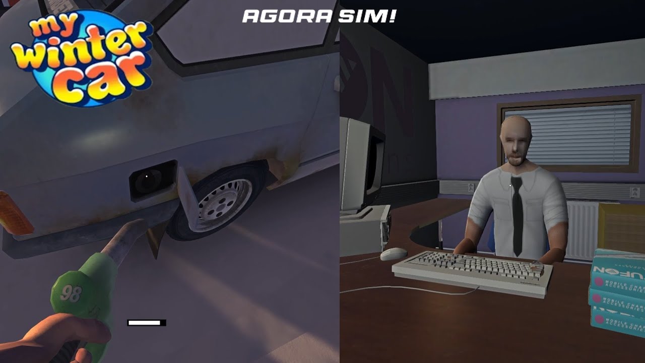 Como ABASTECER o carro no NOVO POSTO! (Visita no trabalho, doido do 21, compras e +) - My Winter Car