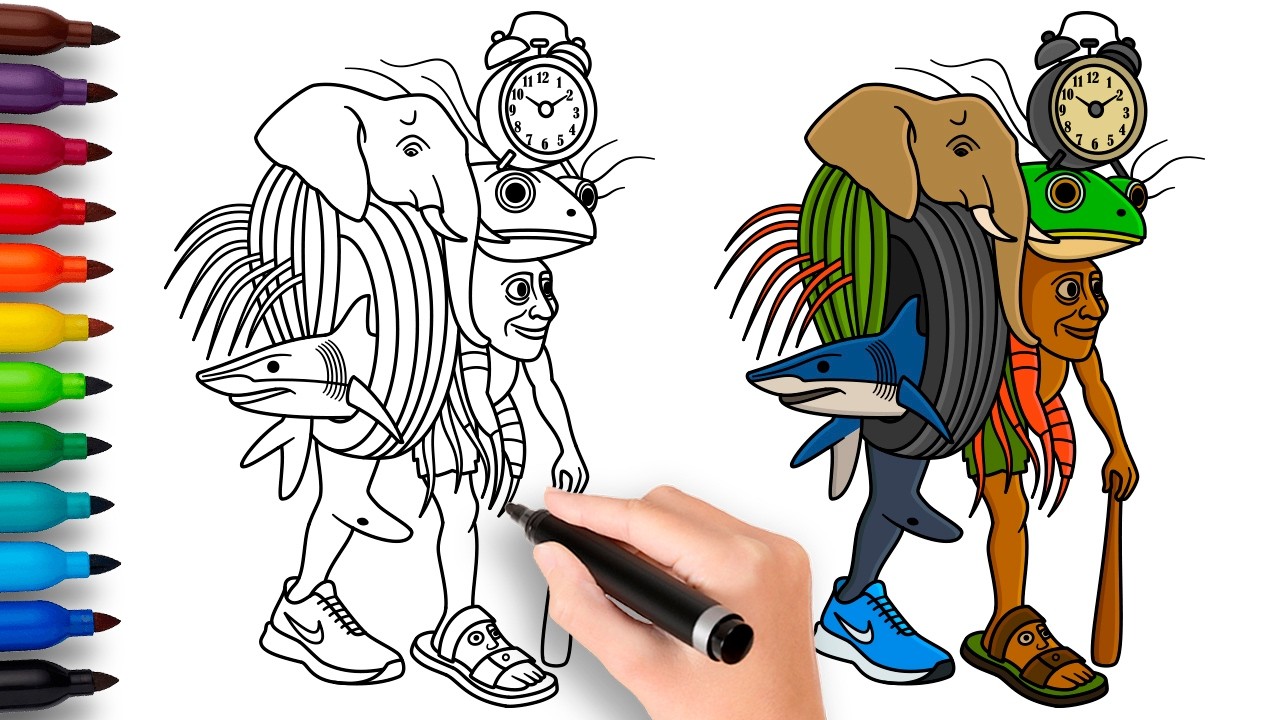 COMO DIBUJAR a LA GRANDE COMBINASION | Robar un Brainrot (Roblox) - fácil y rápido dibujo