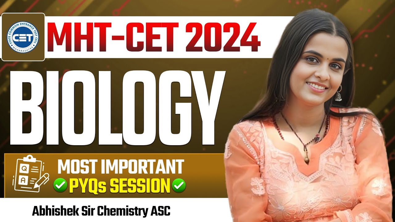 MHTCET 2024 | Biology Most Expected MCQ's | Top 50 MCQ's | Part 2 | PYQ's | By:- Tapi Miss