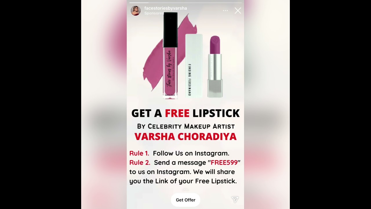 Free sample products in India free beauty products free lipstick in india