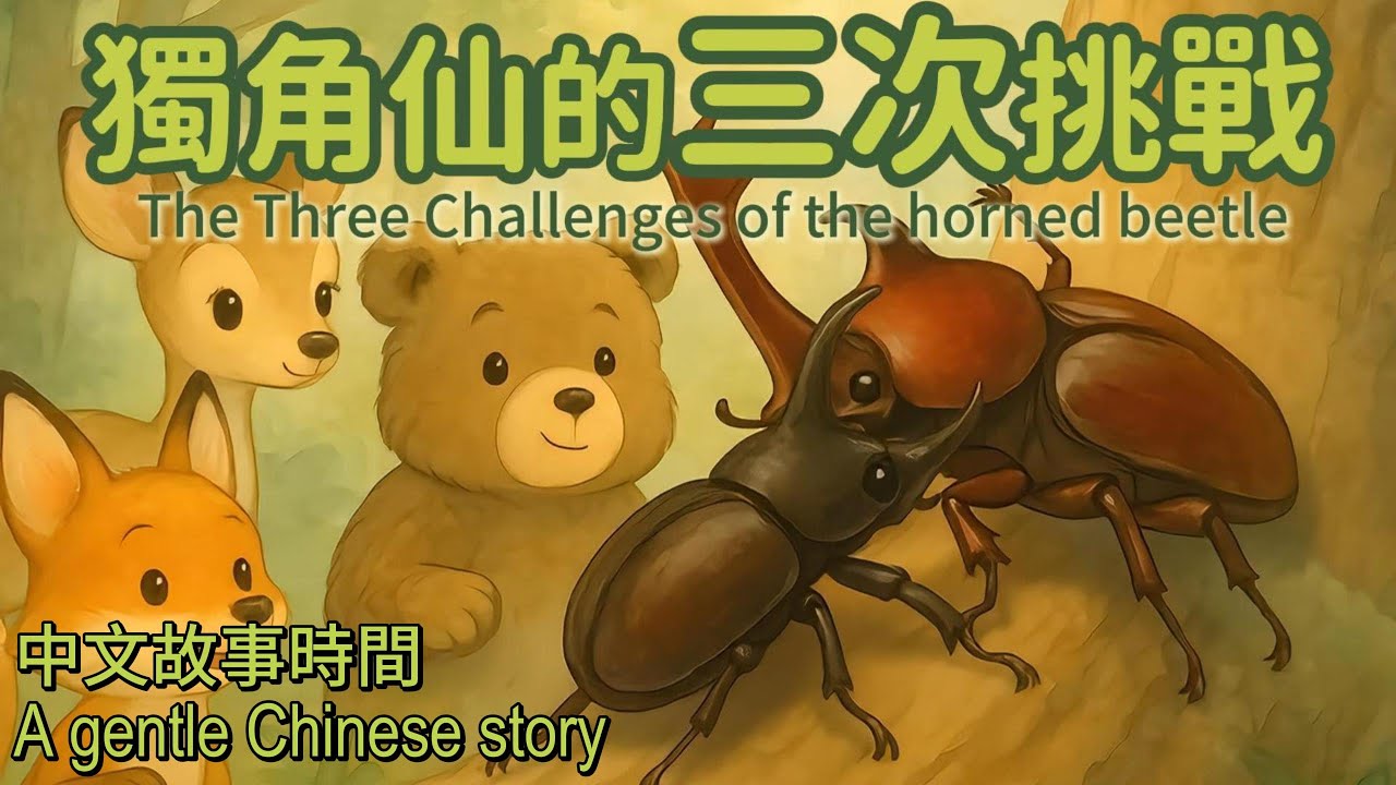 獨角仙的三次挑戰｜睡前故事｜童話故事｜晚安故事｜兒童故事｜繪本動畫｜4–6歲兒童 