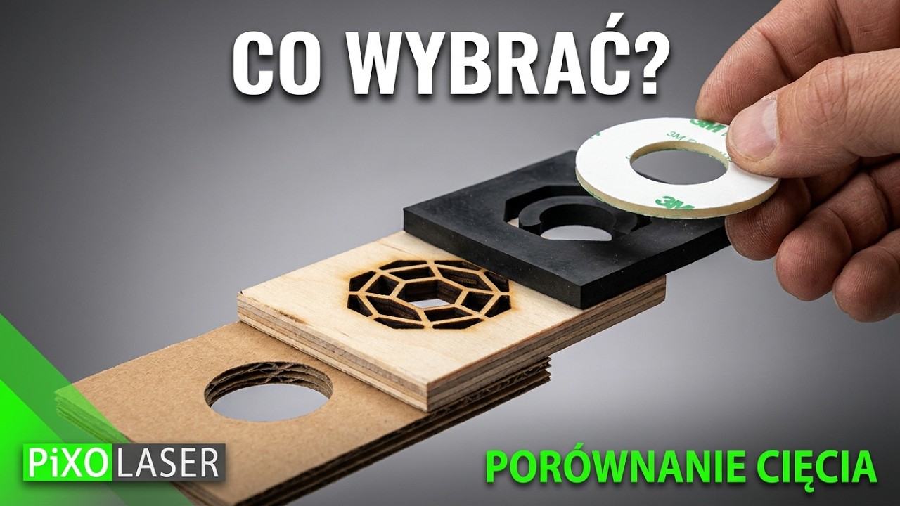 Wycinanie elementów ploterem laserowym na różnych materiałach - porównanie