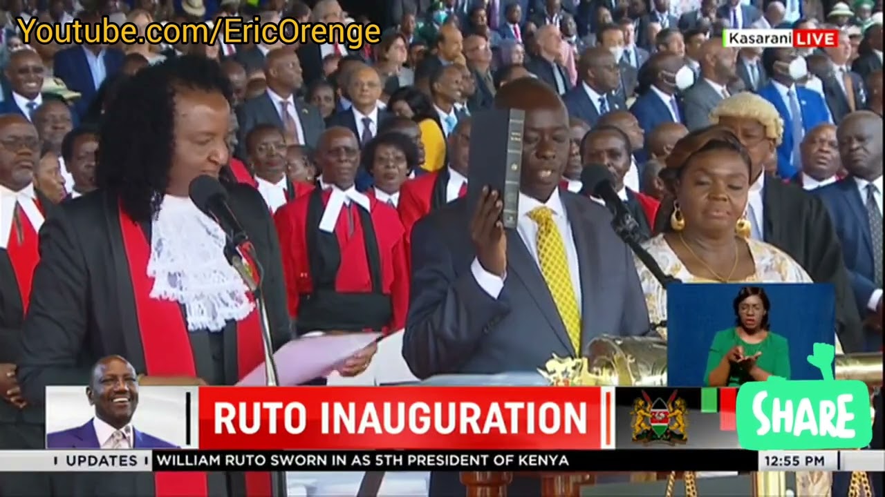 Deputy President Rigathi Gachagua forced to redo his Solemn Affirmation.