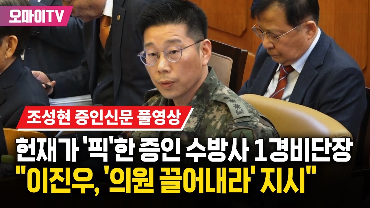 [조성현 증인신문 풀영상] 헌재가 '픽'한 증인...수방사 1경비단장 