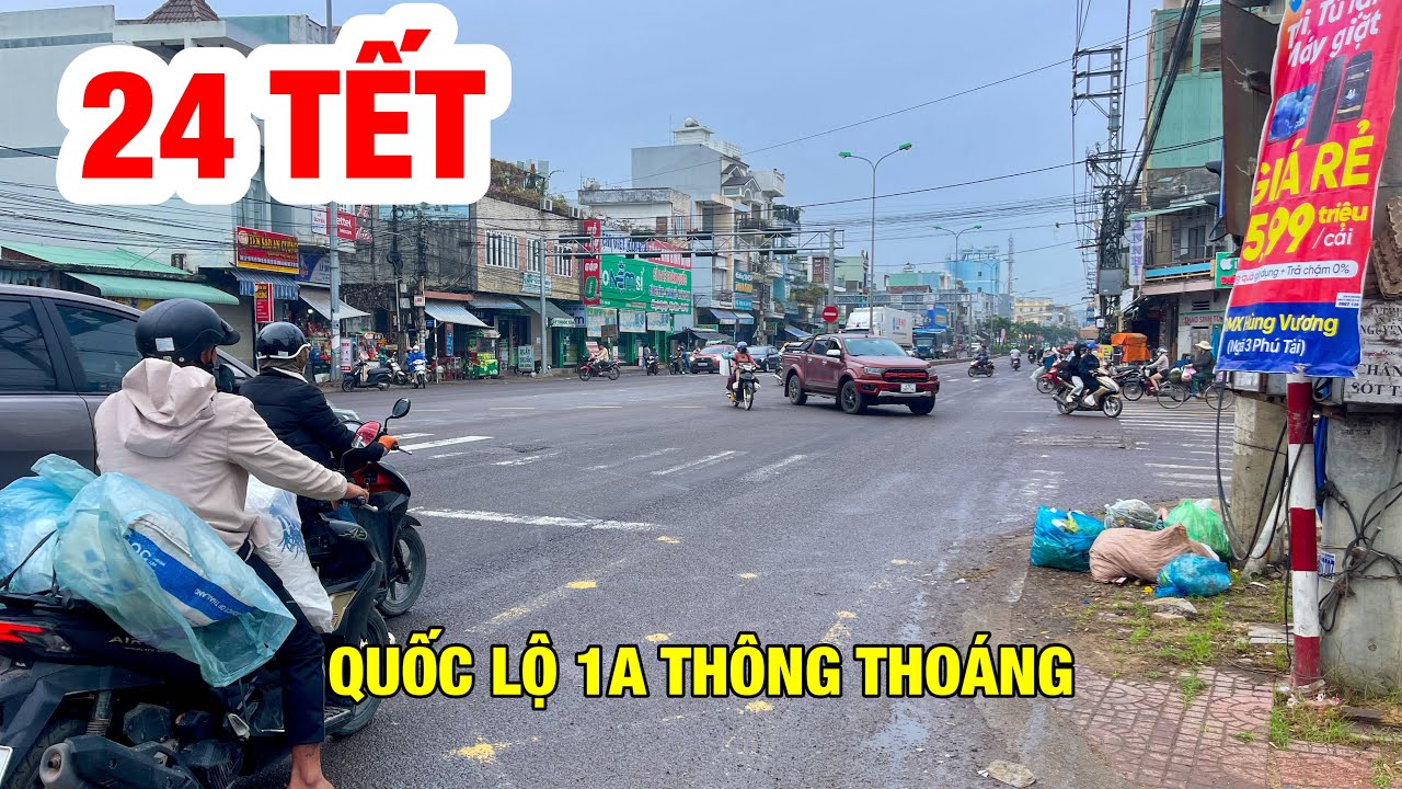 CẬP ĐƯỜNG VỀ QUÊ ĂN TẾT | QUỐC LỘ 1A QUA QUY NHƠN-DIÊU TRÌ THÔNG THOÁNG