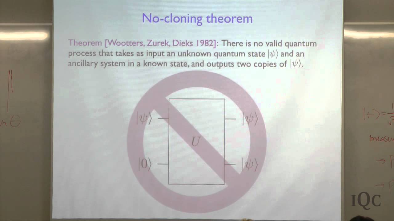 No Cloning Theorem - Andrew Childs - QCSYS 2011