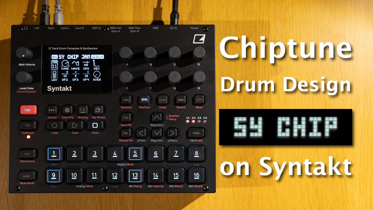 Chiptune Drum Design using SY CHIP on Syntakt OS 1.30