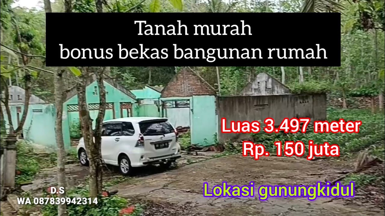 Tanah pekarangan luas murah 3.497 meter 150 jta