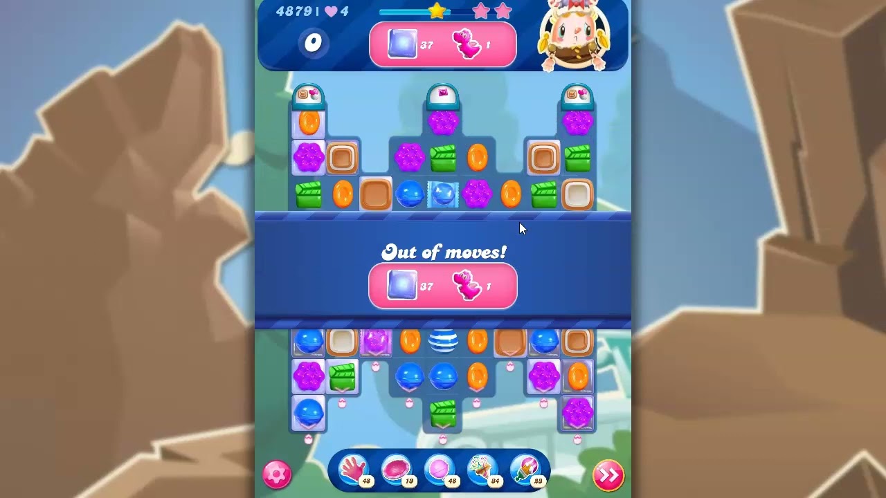 Candy Crush Level 4879 Talkthrough, 23 Moves 0 Boosters