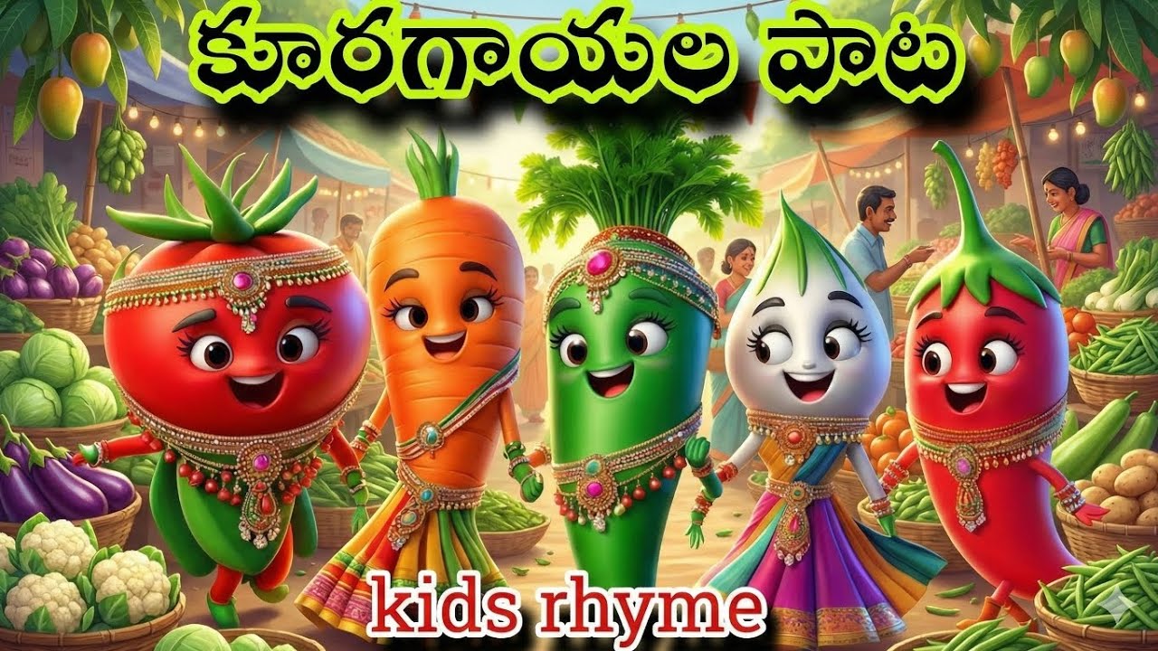 కూరగాయల పాట| vegetable songs Telugu | latest new rhymes Telugu| LKG rhymes| rhymes| kids songs