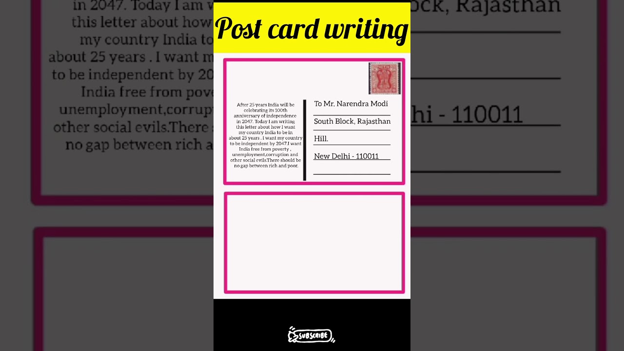 Post card writing #postcard #writing #yt #english #feed #shortvideo #englishlearning #shorts