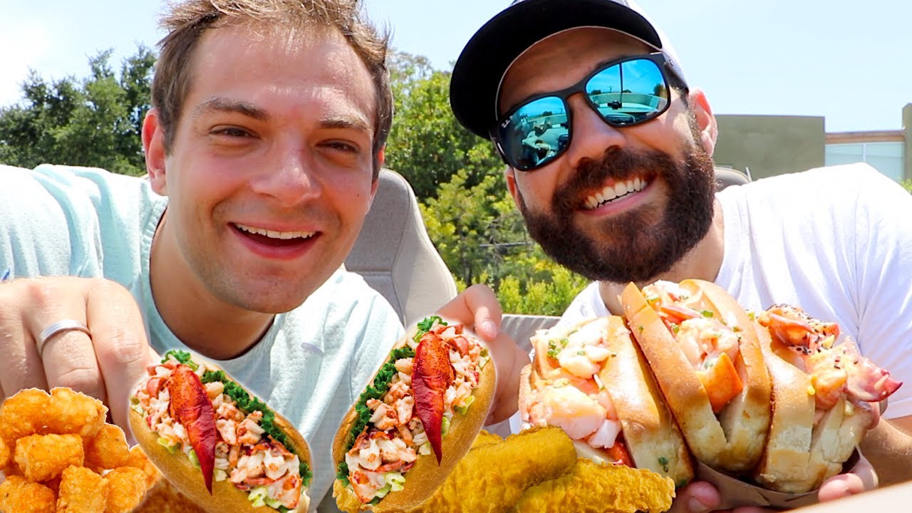 MASSIVE LOBSTER ROLL AND CRAB ROLL MUKBANG!! with Ilya & Joe!