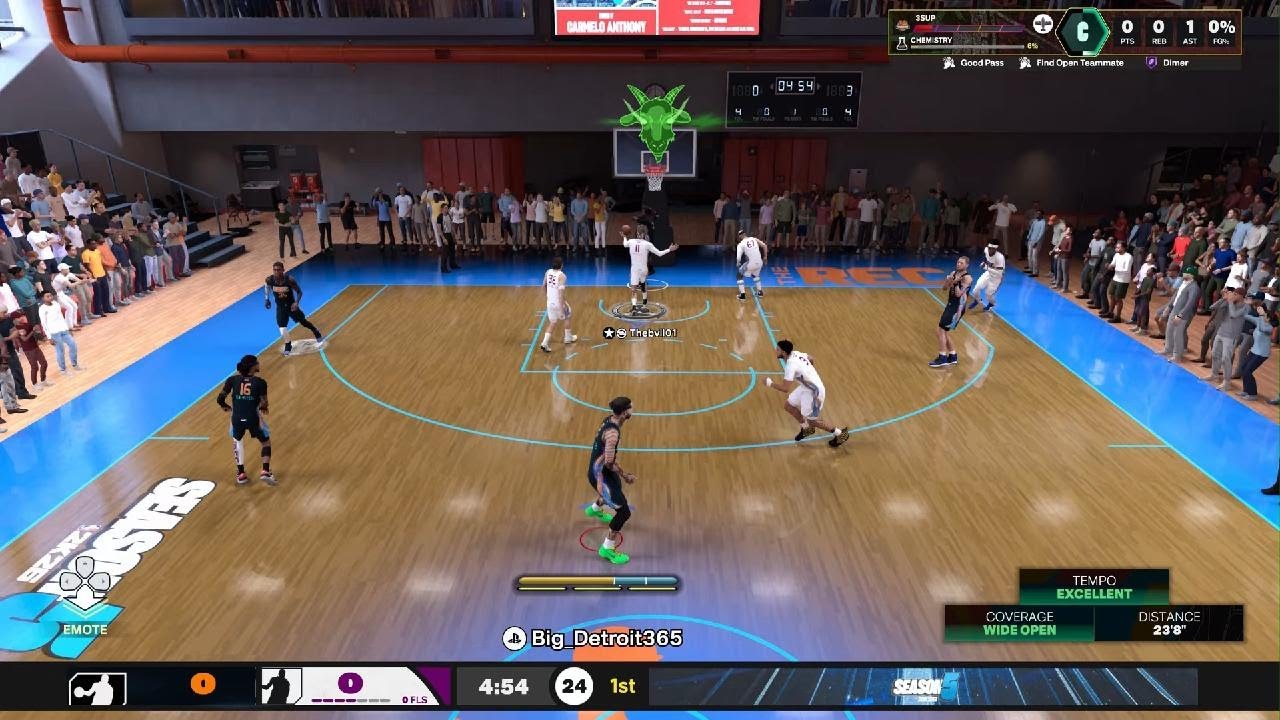 NBA 2K26 Rec First assist of the game. And block 🎮💪🏽🏀