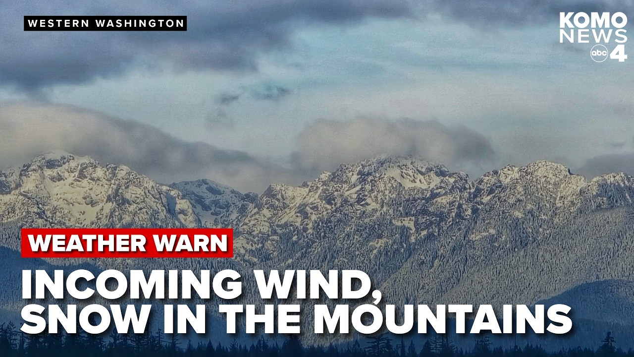 Winds expected near the Cascades, snow in the mountains