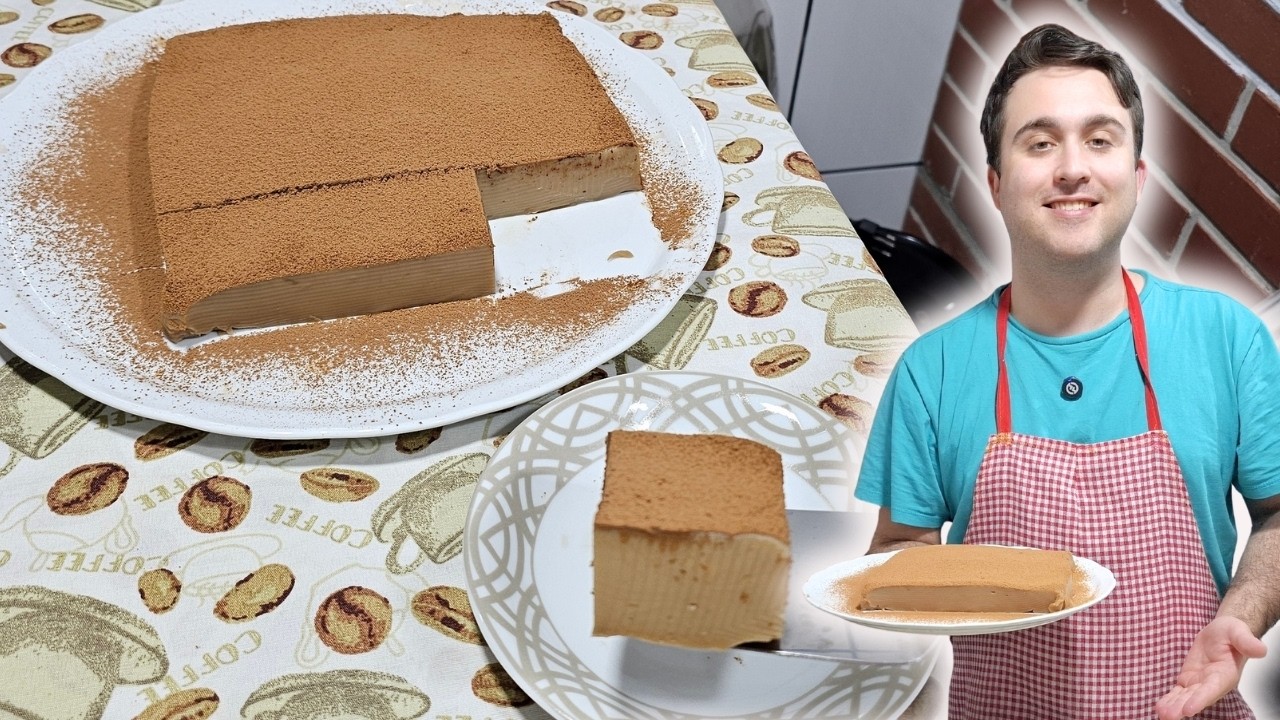 Pudim de Café! Apenas 3 Ingredientes! Receita Muito Rápida e Fácil! Sobremesa Cremosa e Caseira!