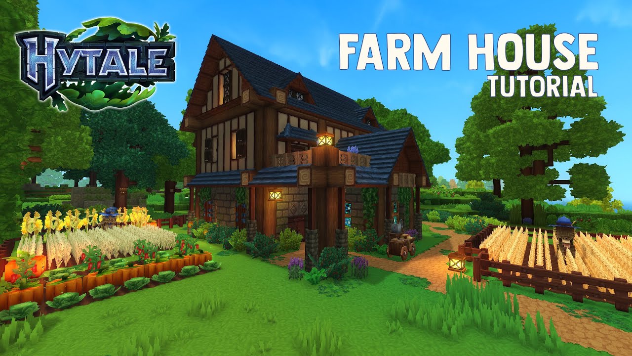 How to Build a Cozy Farm House | Hytale Tutorial