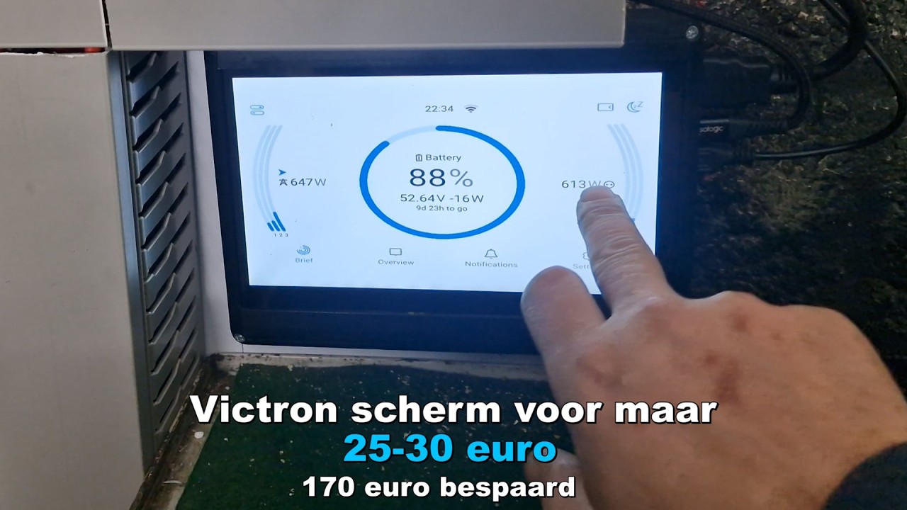 Victron Cerbo GX scherm voor maar 30 euro. (met touch) #victron #victronenergy #thuisaccu