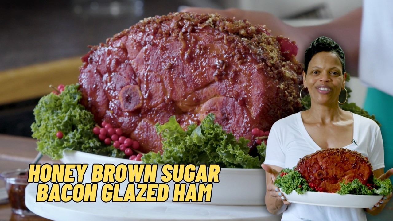How to Make a Honey Brown Sugar Bacon Glazed Ham | Easy Christmas Recipe