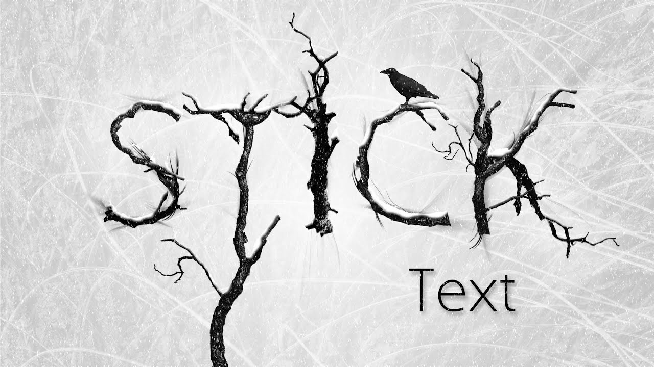 Creepy Branch Text in Photoshop