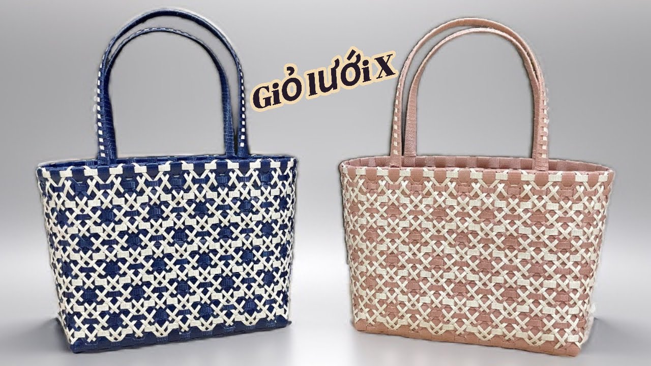 Giỏ lưới X , cách Đan và xỏ lưới chiếc giỏ dây nhựa
