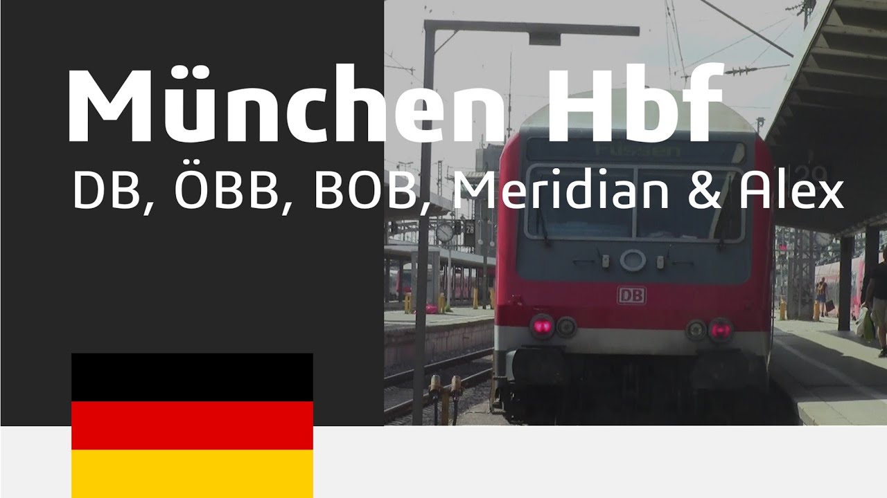 DB, ÖBB, Bayerisch Oberlandbahn, Meridian and Alex at München Hauptbahnhof Starnberger Bahnhof HD