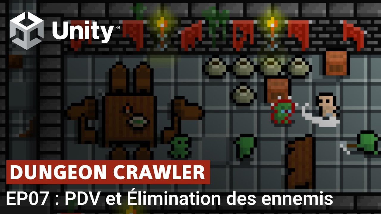 Créer un Dungeon Crawler 2D facilement avec Unity (EP07 : Élimination et points de vie des ennemis)