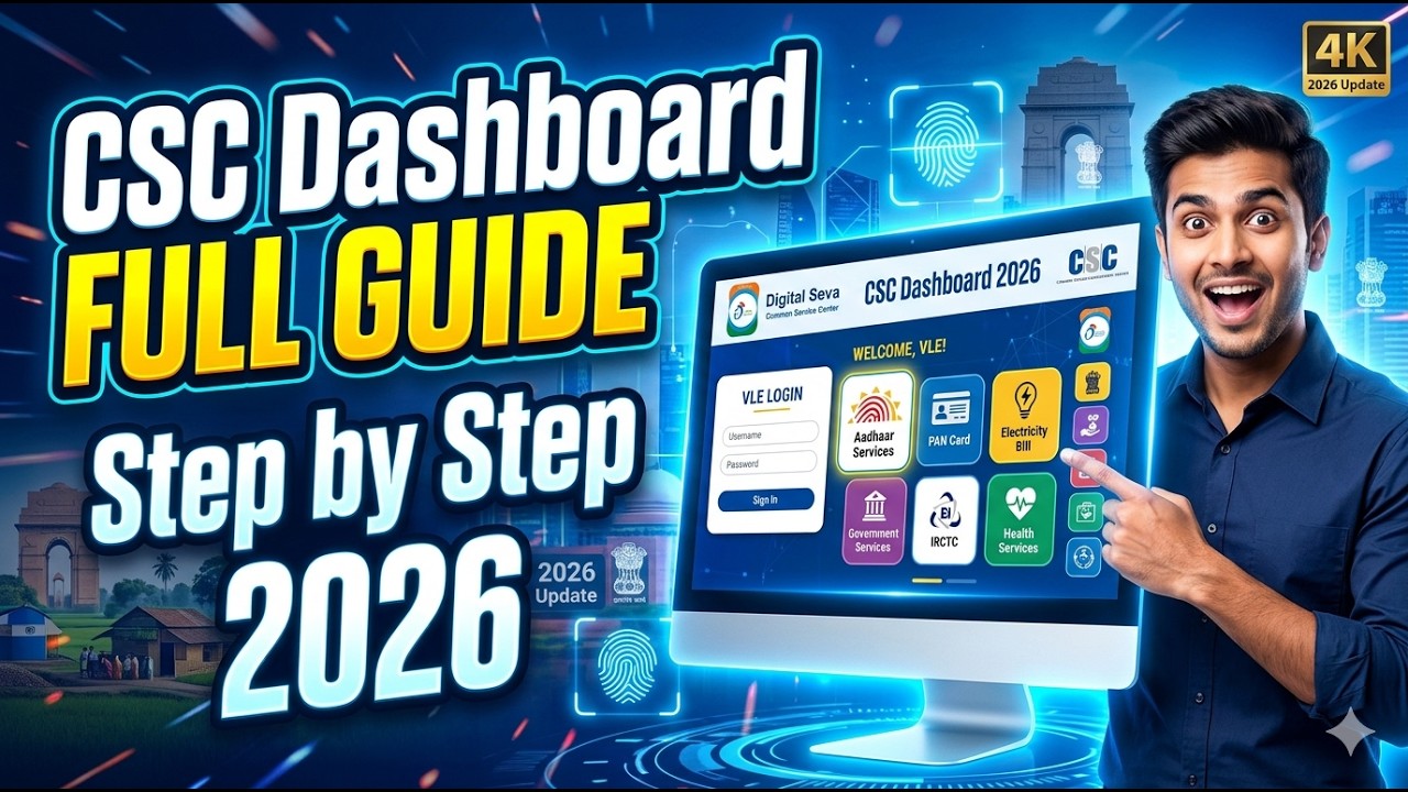 🔥 CSC Dashboard Introduction 2026 💻 | CSC Portal Full Guide (Step by Step)