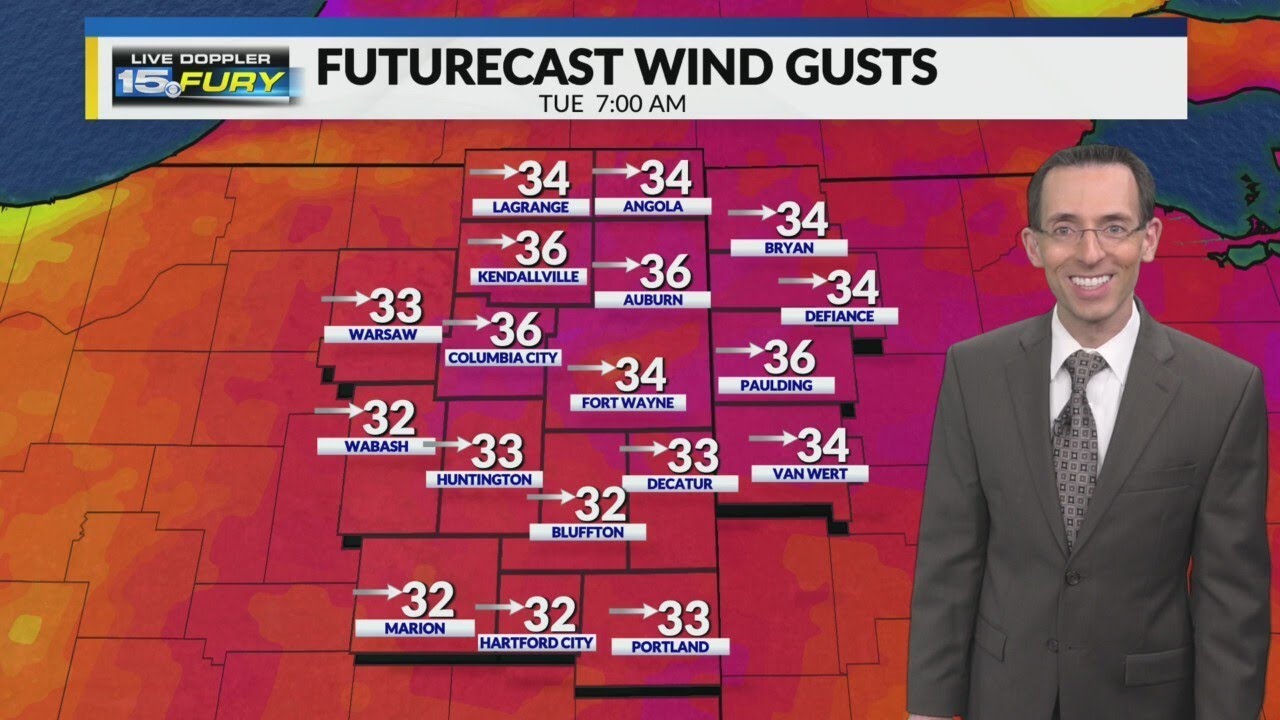 Gusty winds cause snow to blow and drift