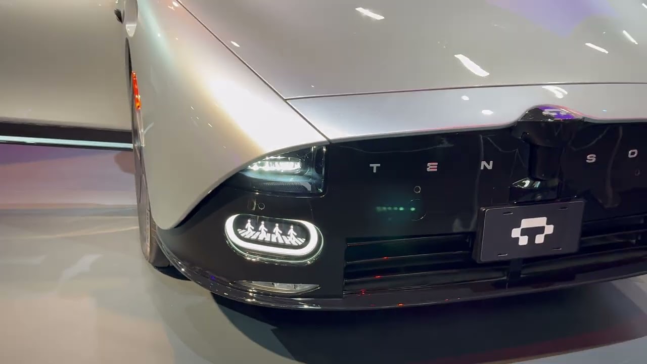 Tensor Auto robocar displaying information to pedestrians