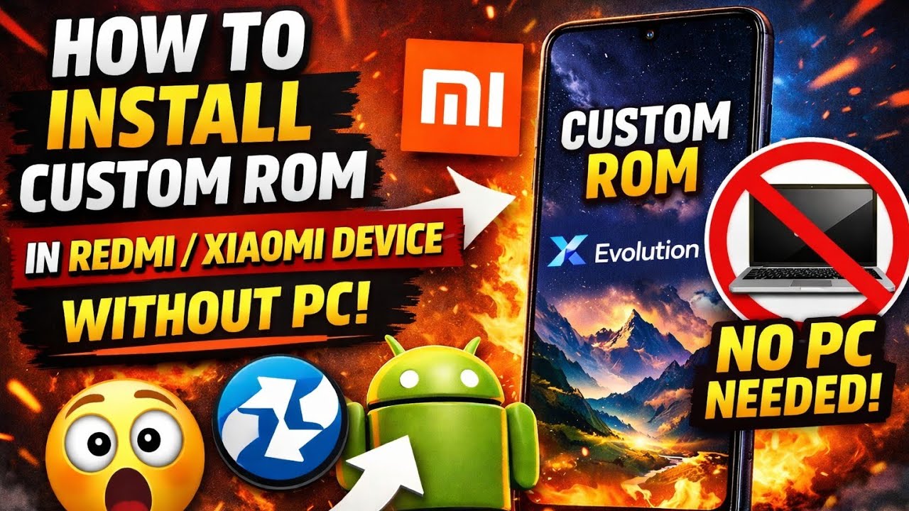 How to Install Custom ROM on Any Android (No PC, No TWRP, Unlocked Bootloader) | Android 16 Tutorial