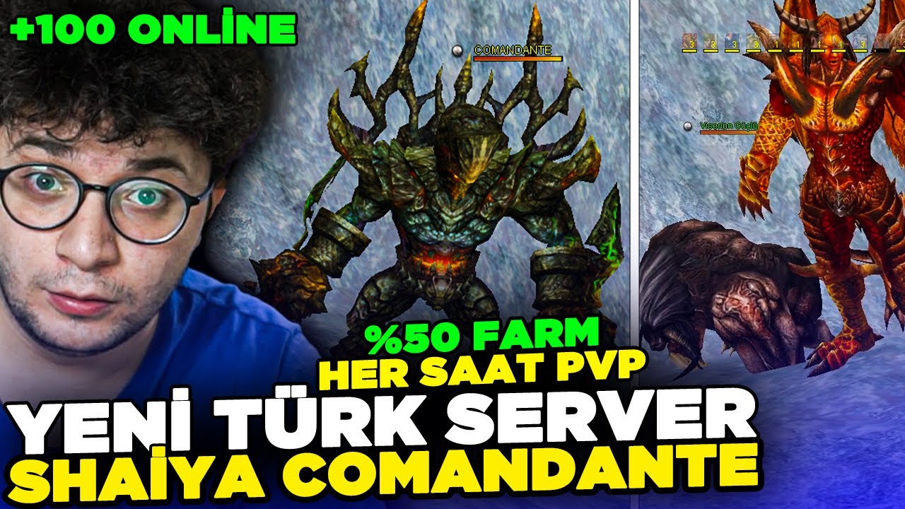 %50 FARM HER SAAT PVP OLAN YENİ TÜRK SERVER! Shaiya Comandante