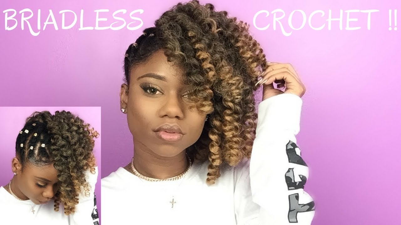 BRAIDLESS CROCHET!! | SIDE PUFF | Jamaican Bounce Braiding Hair