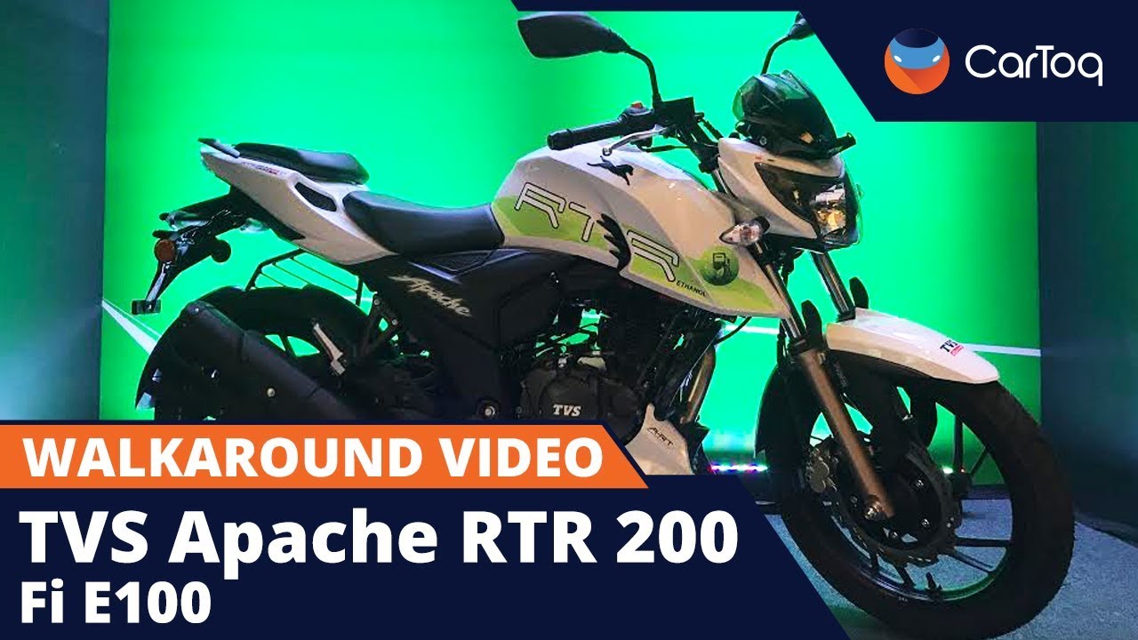 TVS Apache RTR 200 Fi E100 Launched - Walkaround Video (Ethanol powered bike)