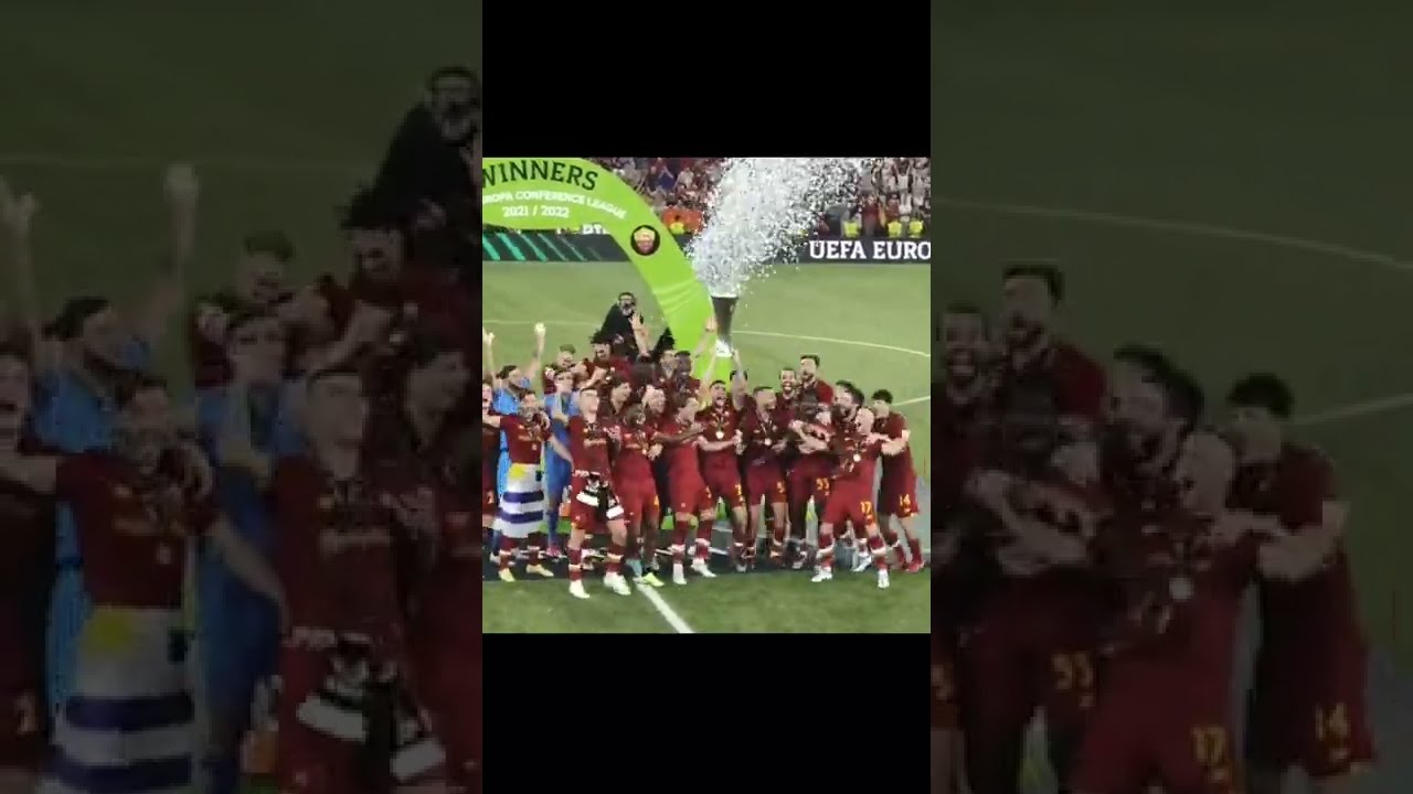 AS ROMA CHAMPION UEFA CONFERENCE LEAGUE 2022 #shorts #short #asroma #uefaconferenceleague