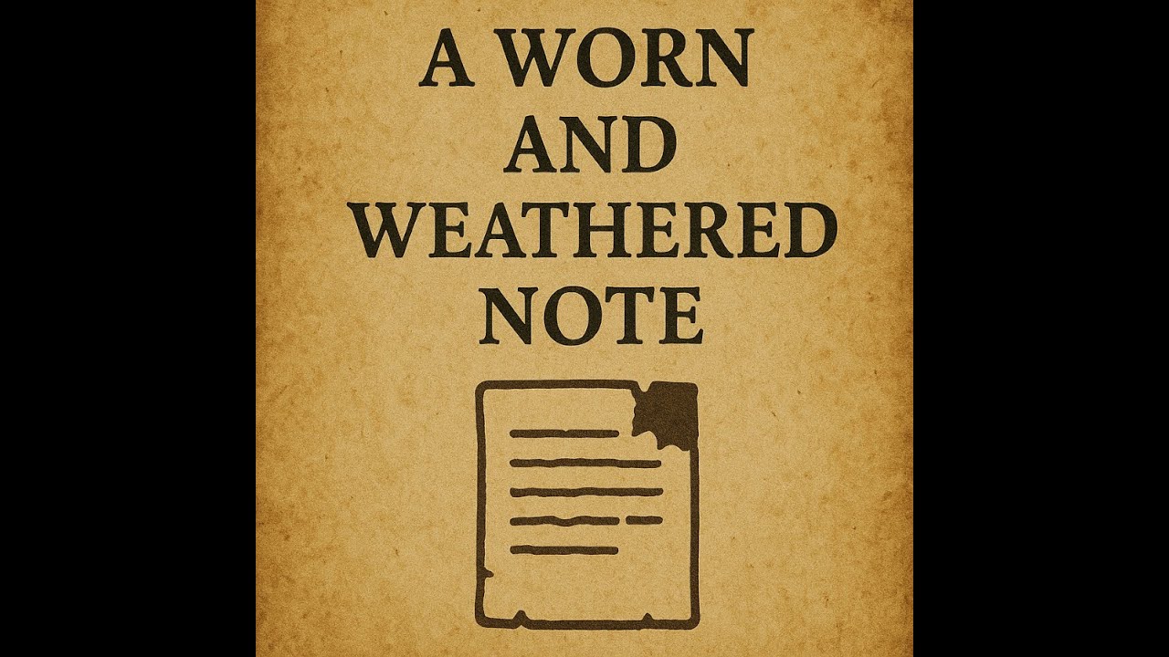 A worn and weathered note