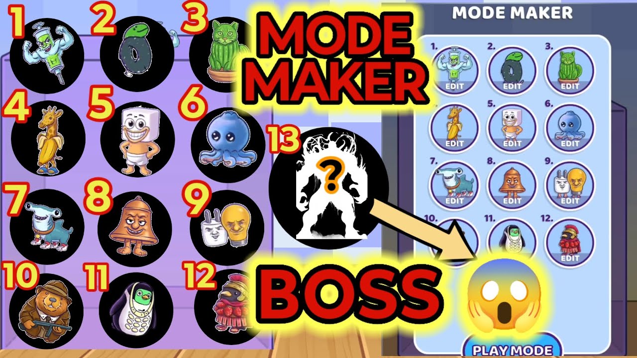 Merge Fellas NEW Mode Maker Update 🔥 Custom Characters & Funny Gameplay (Boss Unlock) 🧩