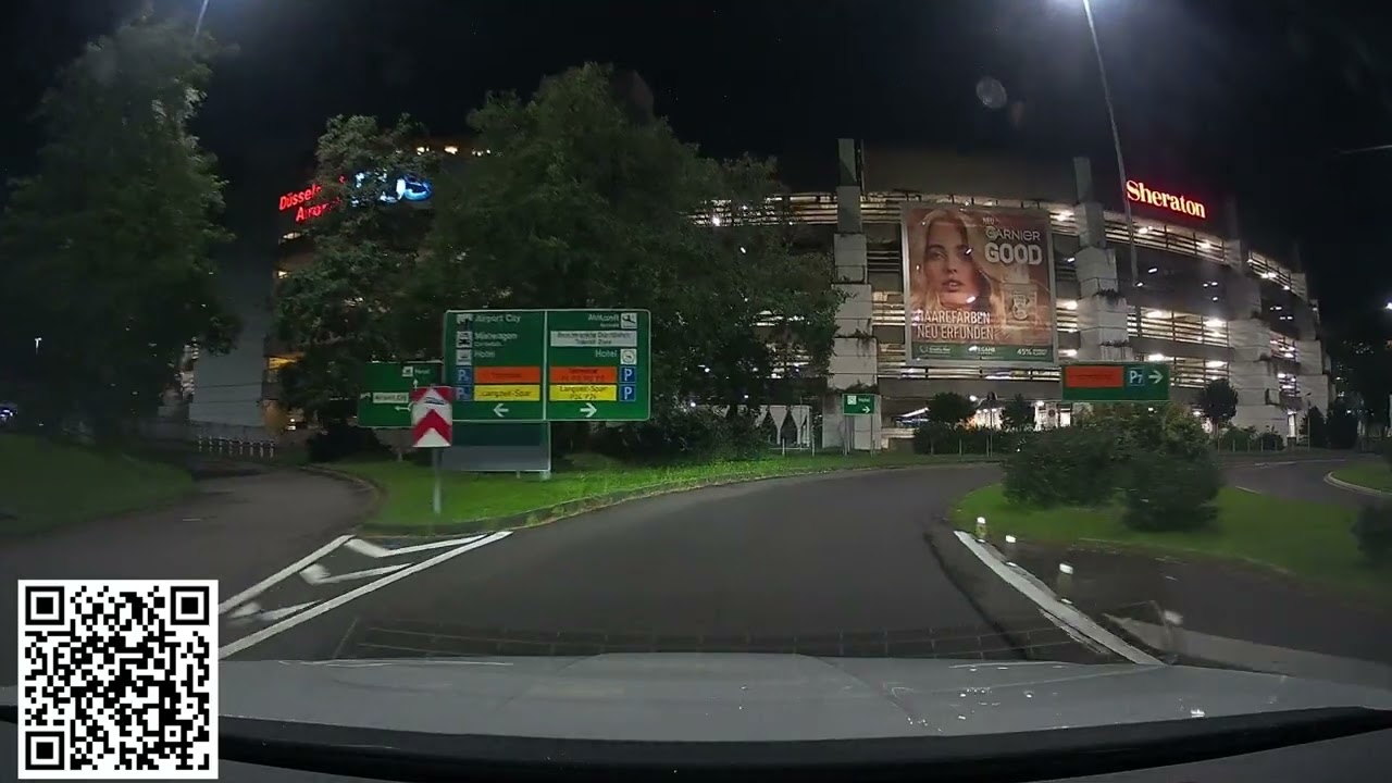 [4K] Ankunft Flughafen Düsseldorf P12 Parkplatz [NoSound]