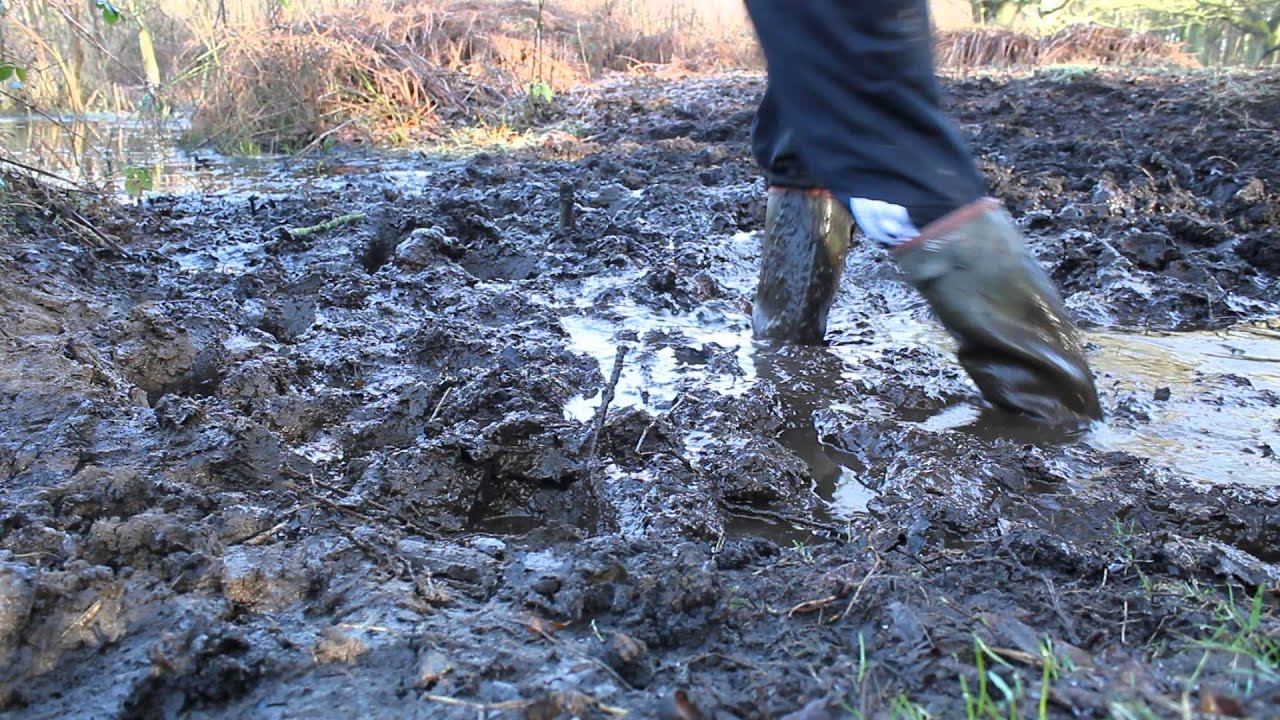 Stomping in mud with Aigle boots